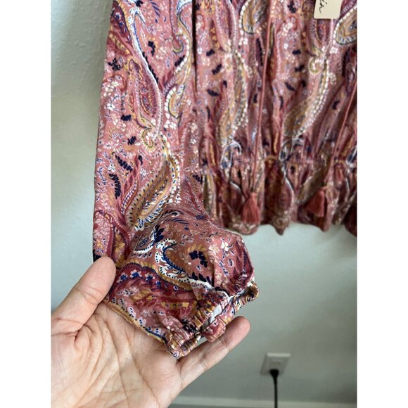 NWT Stitch Fix abstract print pink loose fitting top size medium - Picture 6 of 7